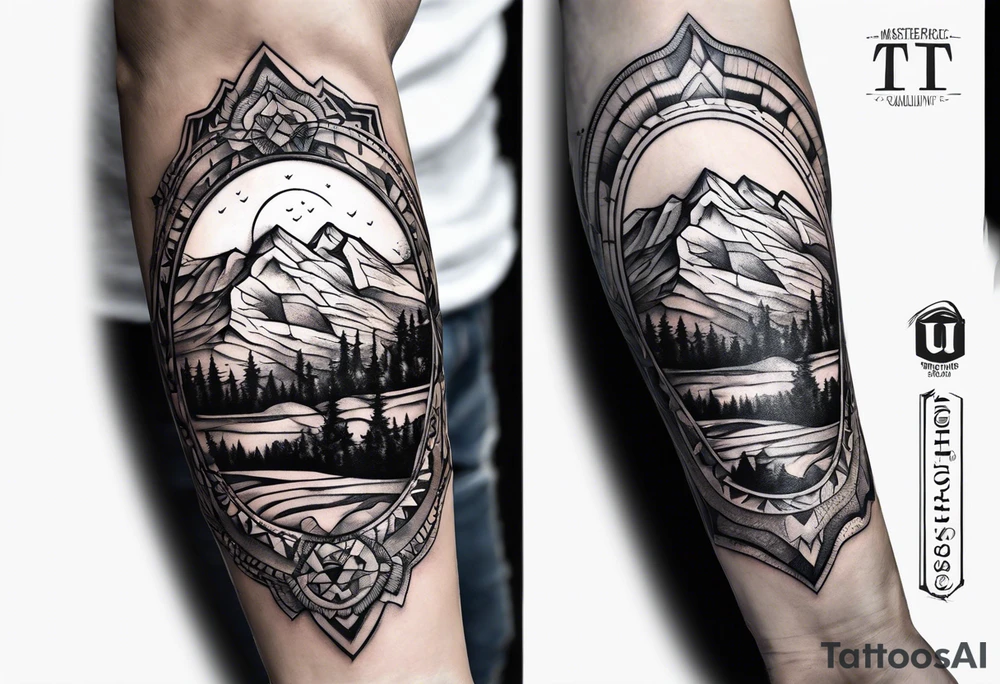 Hiking, southwest usa, forearm tattoo idea