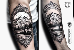 Hiking, southwest usa, forearm tattoo idea