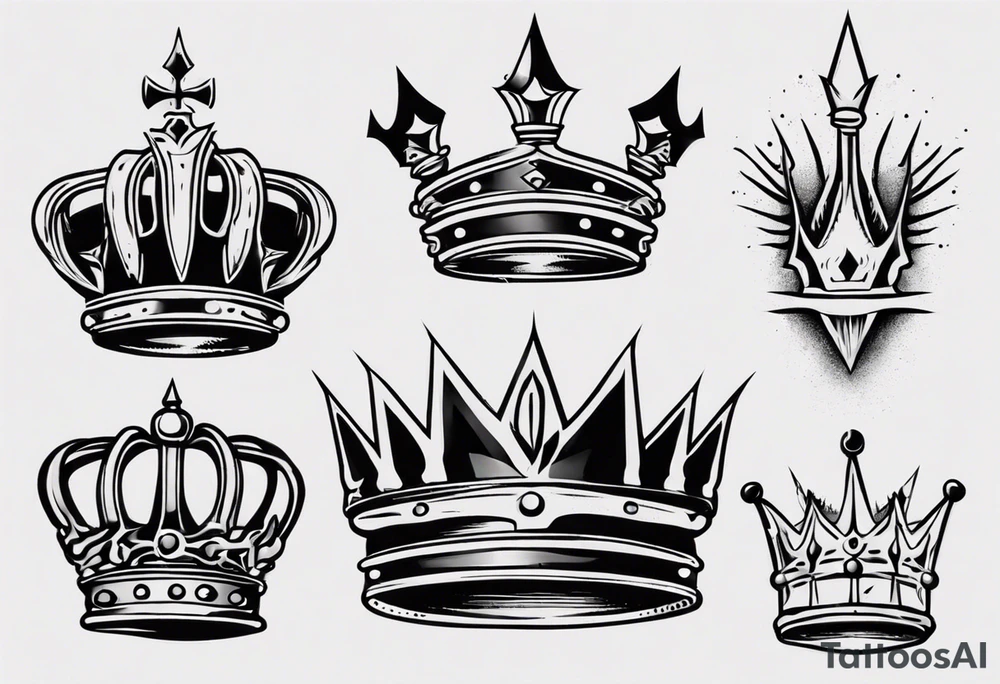 king crown tattoo idea