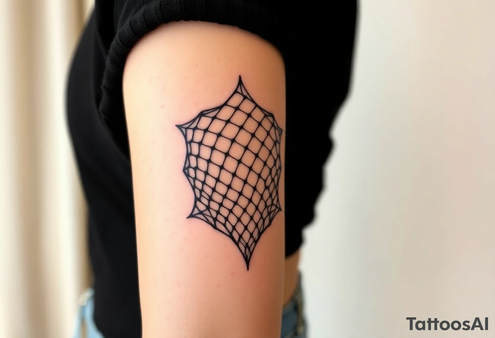 Thick sexy negative fishnets latex tattoo idea