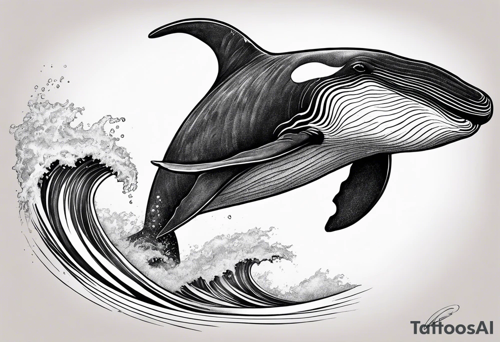 Breaching whale Maui tattoo idea