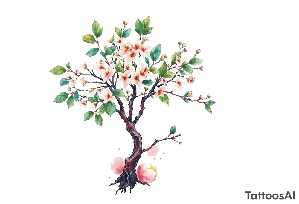 Hawthorn tree tattoo idea