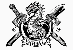 Valhalla  warrior soldier  Sword axe
 Dragon tattoo idea