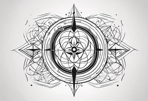 small minimalistic quantum field tattoo idea