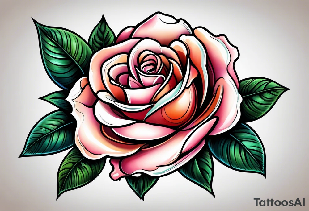 rose traditional tattoo idea
