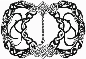 Broken chains tattoo idea