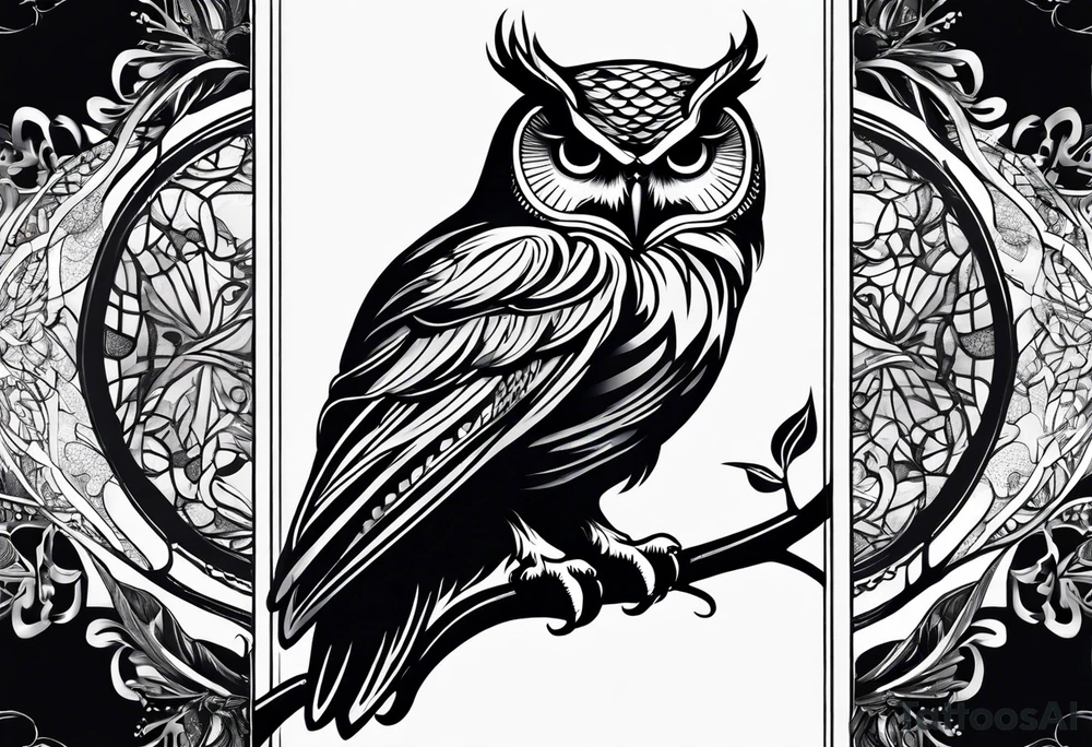 Owl ready to attack tattoo idea