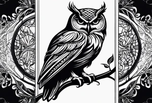 Owl ready to attack tattoo idea