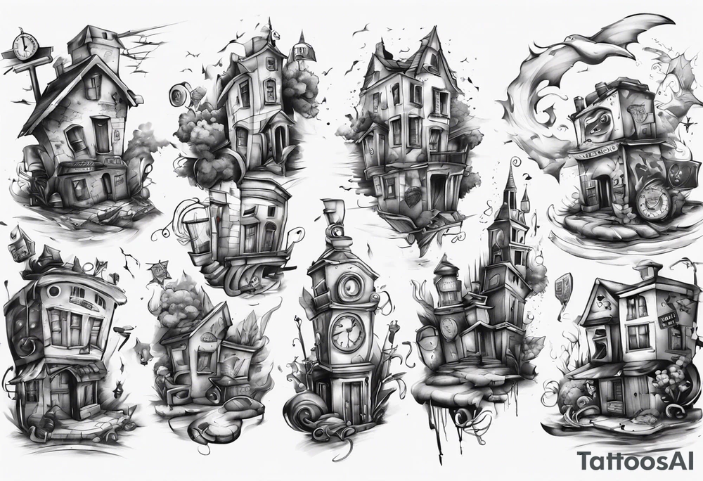 2 streets which got lost and found themselves again after a time tattoo idea