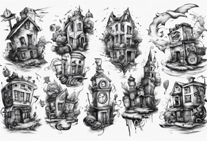 2 streets which got lost and found themselves again after a time tattoo idea