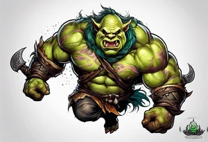 leaping ogre tattoo idea
