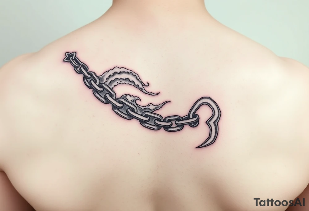 Ocean with an unbroken chain tattoo idea