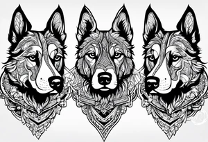 a three headed dog tattoo idea
