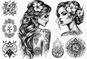 Beautiful Ukrainian Woman Back Tattoo tattoo idea