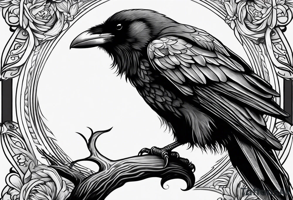 raven tattoo idea