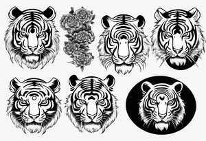 Ancient Chinese divine tiger tattoo idea