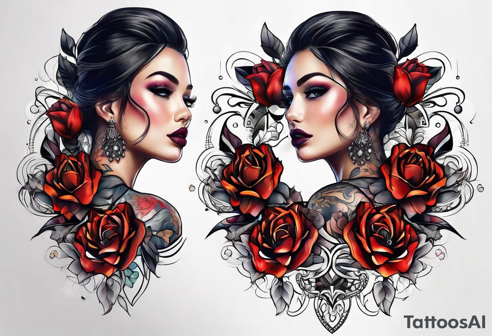 stitching together a wound tattoo idea