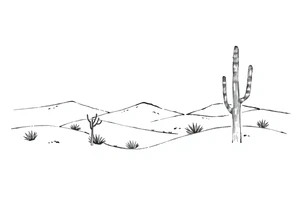 Desert landscape tattoo idea