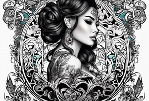 a unique tattoo design that incorporates the name “Sarah” in an artistic and stylish way tattoo idea