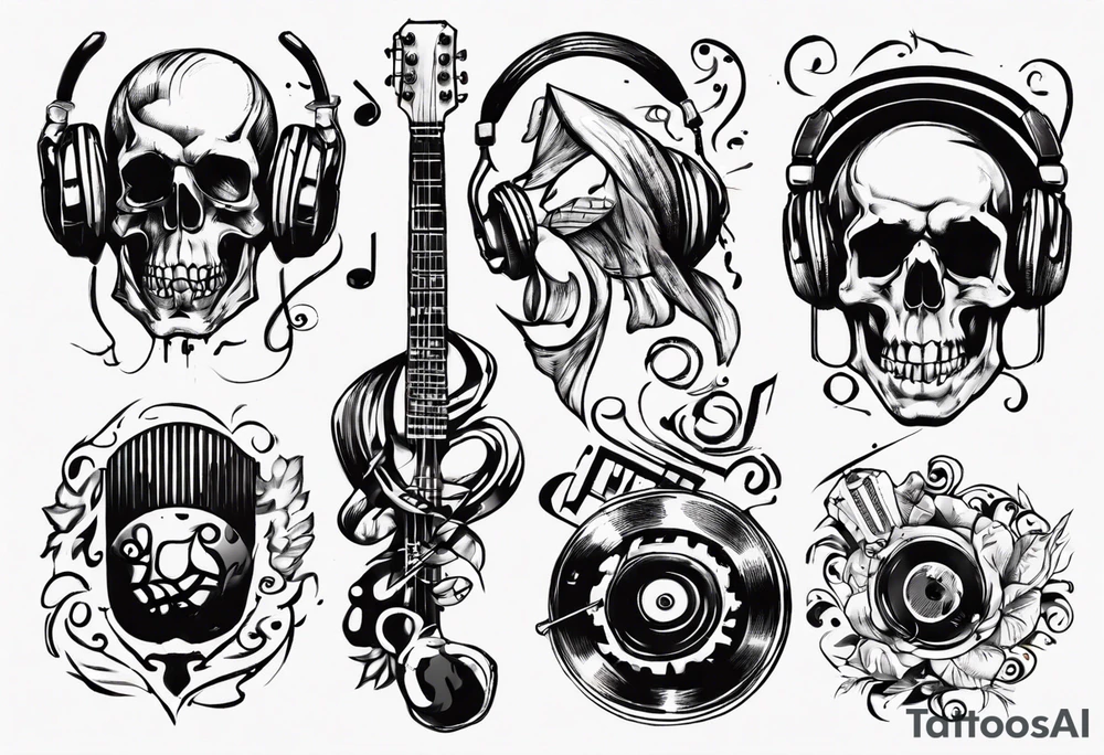 music sound tattoo idea