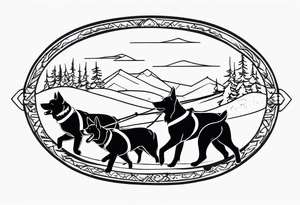 dog sled tattoo idea