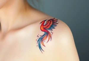 Phoenix rising from the ashes tattoo idea