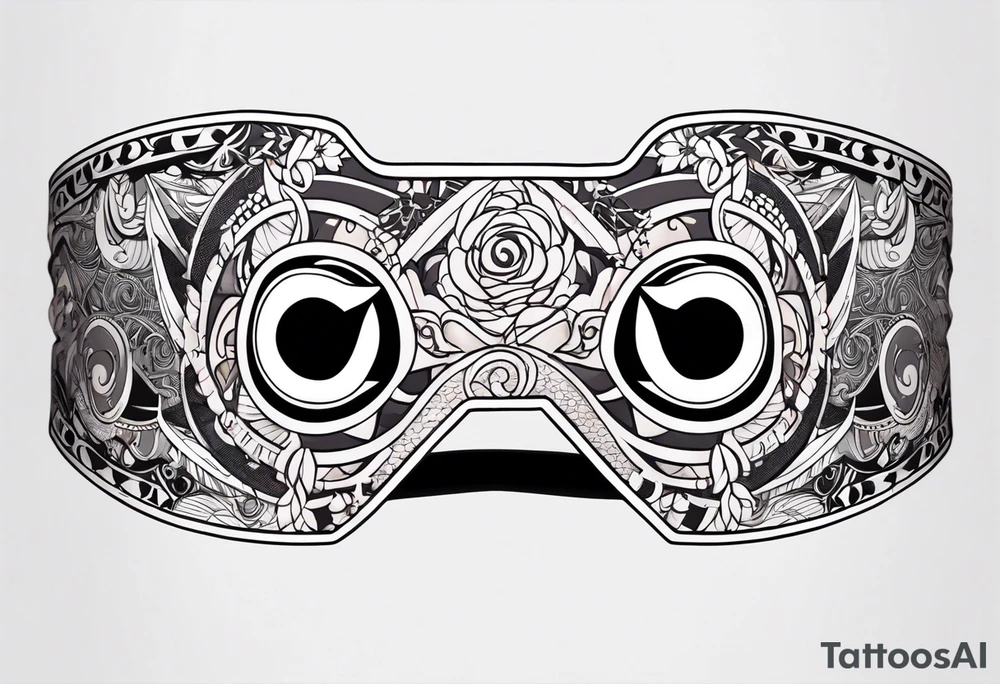 naruto headband with an R in the middle tattoo idea