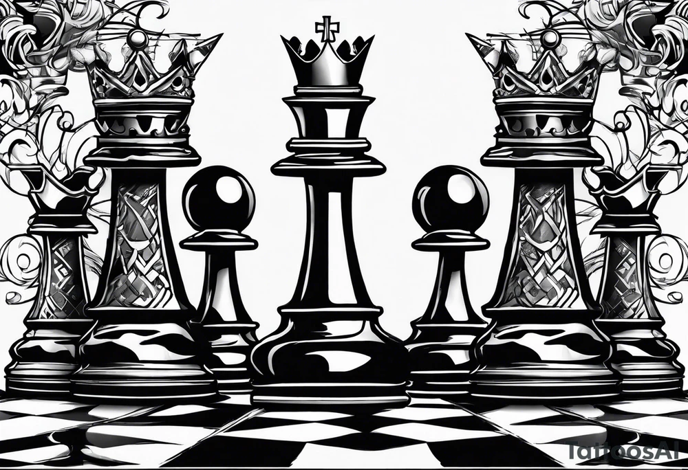 King chess liece tattoo idea