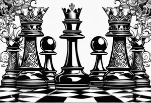 King chess liece tattoo idea
