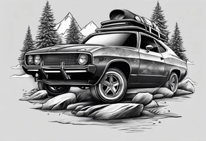 cars, snowboarding, huskie, money, rich tattoo idea