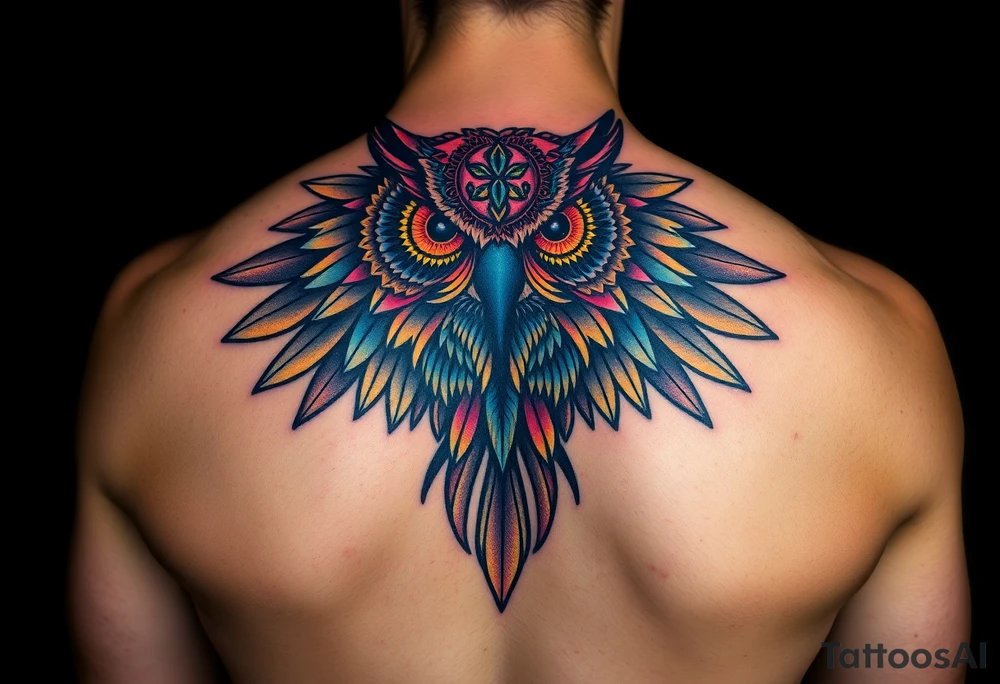 Majestic owl tattoo idea