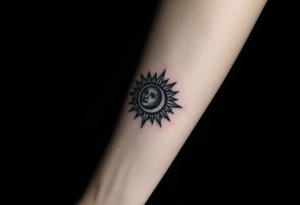 Sun and moon tattoo idea