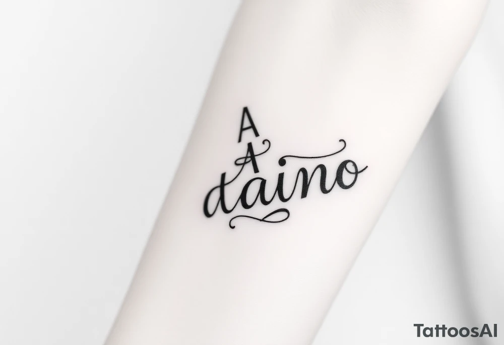 Antonio stacking the letters up and down on top of eachother tattoo idea