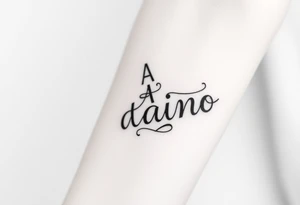 Antonio stacking the letters up and down on top of eachother tattoo idea