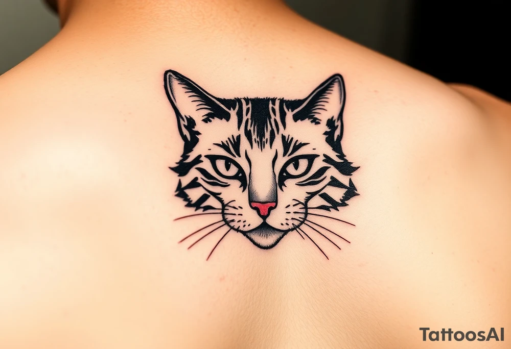 black cat tattoo idea