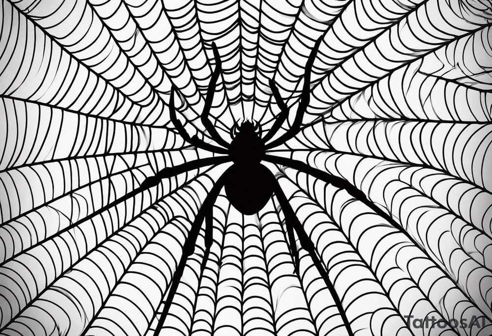 Spider web with black widow on the side tattoo idea