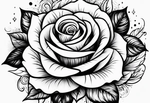 Rose, Virgo, stars, perfectly imperfect tattoo idea