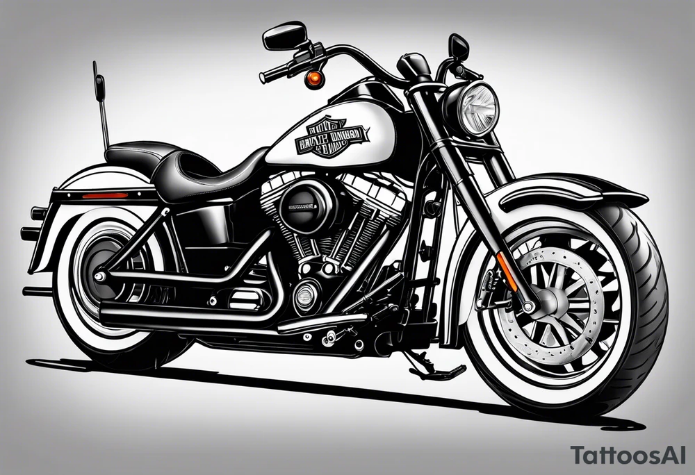 harley davidson tattoo idea