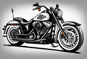 harley davidson tattoo idea
