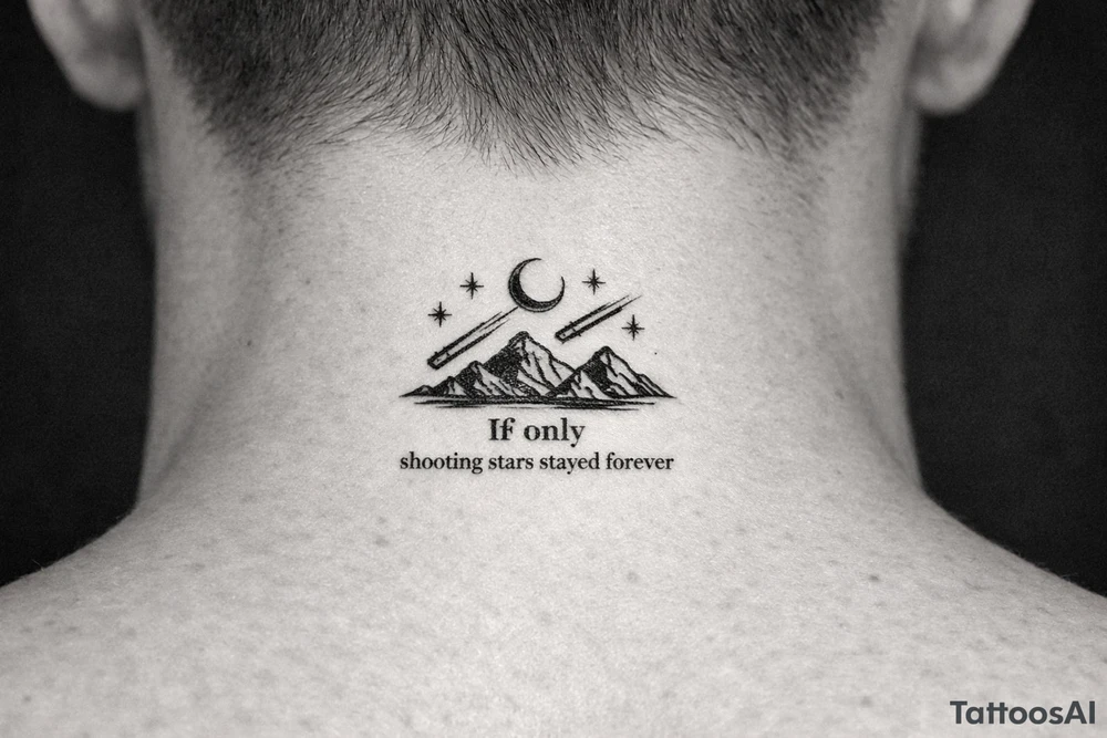 If only shooting starrs stayed forever tattoo idea