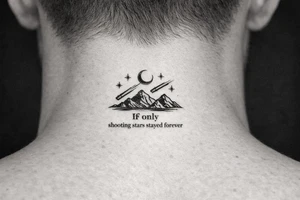 If only shooting starrs stayed forever tattoo idea
