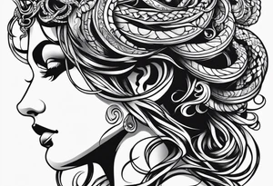 Medusa profile tattoo idea