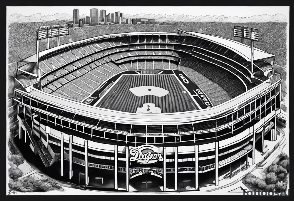 Dodgers stadium 49ers tattoo idea