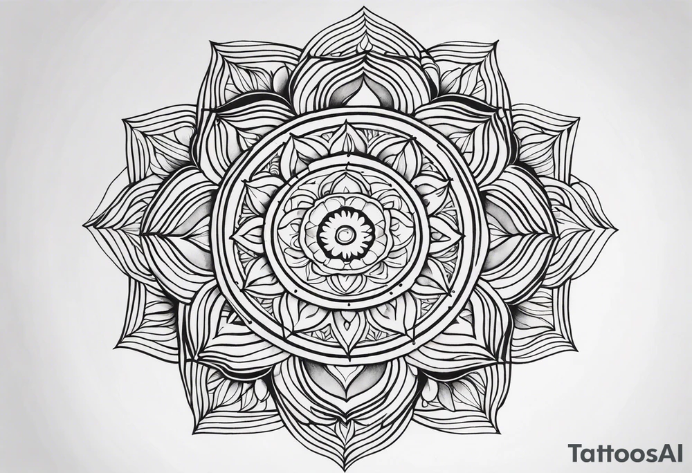 Mandala ornemental dotwork tattoo idea
