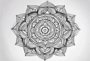 Mandala ornemental dotwork tattoo idea