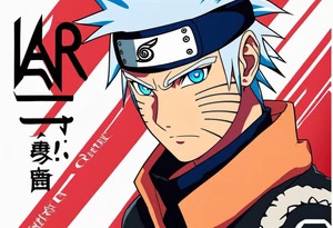 A naruto headband with the letters AR in the middle tattoo idea