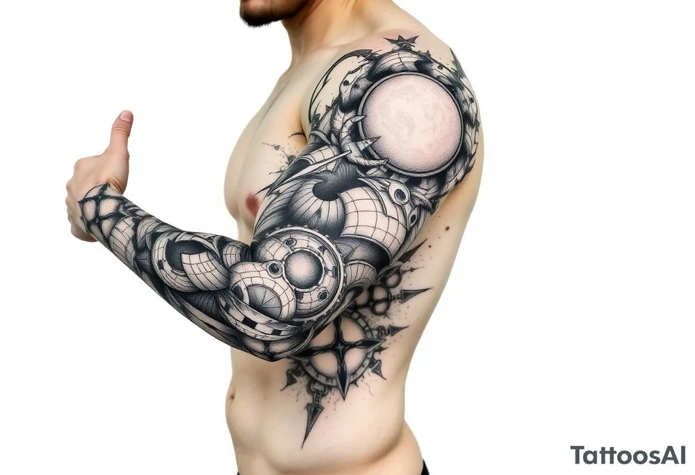 Outer space tattoo idea