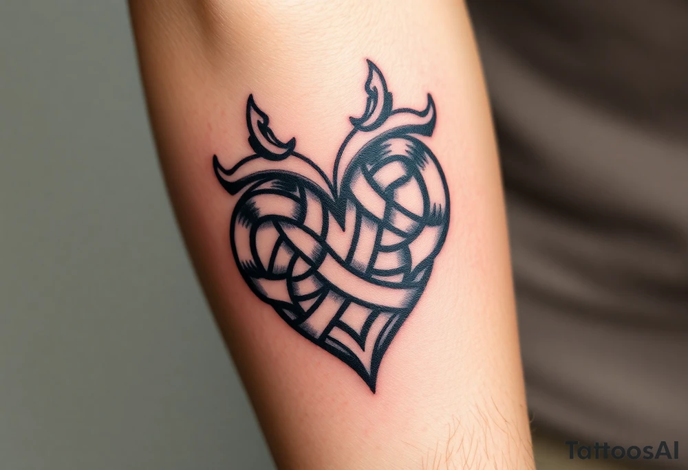 celtic knot heart tattoo idea
