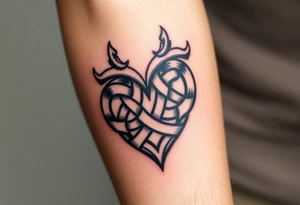 celtic knot heart tattoo idea