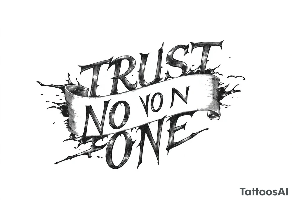 TRUST NO ONE tattoo idea